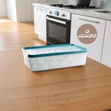 Melkan Home 2 Litre Turkuaz Derin Dondurucu Saklama Kabı 6'lı Set - Hava Geçirmez Kapaklı Mutfak Depolama Çözümü