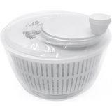Melkan Home 5 Litre Beyaz BPA Free Plastik Yuvarlak Salata ve Sebze Kurutucu Kaymaz Tabanlı