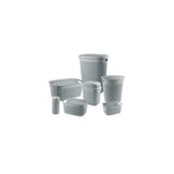 Melkan Home 7 Parça Damla Desen Banyo Seti & Kirli Çamaşır Sepeti & Çöp Kovası & Wc Fırça & Mini Sepetler Buz Gri