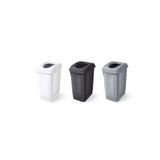 Melkan Home Banyo Çöp Kovası 27 Litre Atık Kutusu Cafe Otel Çöp Kovası Geri Dönüşüm Kutusu 27 Litre 3 Adet Beyaz, Siyah, Metalik Gri