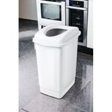Melkan Home Beyaz Banyo Çöp Kovası 27 Litre Atık Kutusu Cafe Otel Çöp Kovası Geri Dönüşüm Kutusu 27 Litre Beyaz