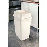 Melkan Home Beyaz Banyo Çöp Kovası 27 Litre Çift Taraf Itme Kapaklı Çöp Kovası Atık Kutusu Cafe Otel Çöp Kovası