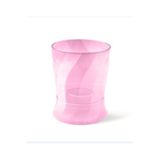 Melkan Home Burgu Ayaklı Kristal Orkide Saksı 1,3 Litre Şeffaf Pembe Şeffaf Pembe