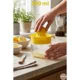 Melkan Home Cam Narenciye Sıkacağı 300 ml – Limon, Portakal ve Meyve Sıkacağı Cam Meyve Suyu Sıkacağı 11x8,5x11,5 cm