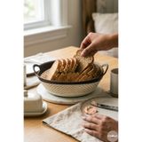 Melkan Home Damla Desenli Ekmek Sepeti 2,6 Litre – Çok Amaçlı Plastik Ekmeklik & Sunum Sepeti 28,2x23,5x9,5 cm