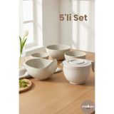 Melkan Home Kapaklı Mikser Kase, Süzgeç, Pirinç Süzgeci, Kase Seti, Büyük Boy Kase, Yuvarlak Kaseler 5'li Set