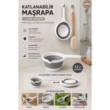 Melkan Home Katlanabilir Maşrapa 1,1 Litre – Çok Amaçlı Katlanır Su Maşrapası ve Banyo Kovası Yardımcısı
