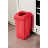 Melkan Home Kırmızı Banyo Çöp Kovası 27 Litre Atık Kutusu Cafe Otel Çöp Kovası Geri Dönüşüm Kutusu 27 Litre Kırmızı