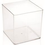 Melkan Home Küp Saksı 2,8 Litre 15 cm Şeffaf Kristal Saksı & Şeffaf Saksı