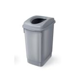 Melkan Home Metalik Gri Banyo Çöp Kovası 27 Litre Atık Kutusu Cafe Otel Çöp Kovası Geri Dönüşüm Kutusu 27 Litre Metalik Gri