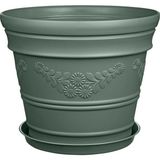 Melkan Home Papatya Desen Antik Saksı 21 Litre - 38x32 cm / 21L - Yeşil