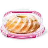 Melkan Home Pasta Fanusu & Kek Fanusu Kilitli Kapaklı Pasta Fanusu 7 Litre - Pembe