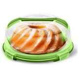 Melkan Home Pasta Fanusu & Kek Fanusu Kilitli Kapaklı Pasta Fanusu 7 Litre - Yeşil