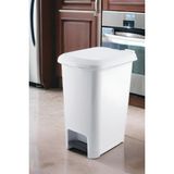 Melkan Home Pedallı Çöp Kovası 15 Litre Slim Beyaz Çöp Kovası - Çok Renkli - genel