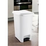 Melkan Home Slim Pedallı Çöp Kovası 60 Litre & Büyük Boy Pedallı Çöp Kovası Beyaz Beyaz