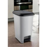 Melkan Home Slim Pedallı Çöp Kovası 60 Litre & Büyük Boy Pedallı Çöp Kovası Gri Metalik Gri