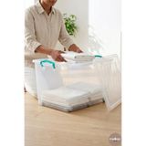 Melkan Home Tekerlekli Kilitli Saklama Kabı 50 Litre – Büyük Boy Çok Amaçlı Depolama Kutusu 40x61x32,5 cm