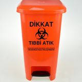 Melkan Home Tıbbi Atık Kovası 25 Litre Pedallı Tıbbi Atık Kutusu Slim Pedallı Çöp Kovası Atık Kutusu