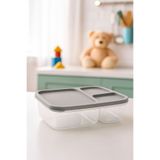 Melkan Home Üç Bölmeli Saklama Kabı 775+225+150 ml | BPA İçermez Çocuk Beslenme Kabı & Pratik Öğle Yemeği Kutusu