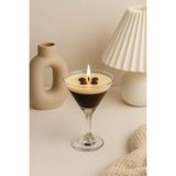 Mellcure Espresso Martini Bardağında Kahve Kokulu Doğal Soya Mumu (4 Adet)