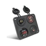MELLİFERA 12-24V USB Portları ile LED Voltmetre Açma-Kapama Anahtarı Paneli Araba Tekne Karavan İçin