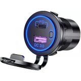 Mellifera Su geçirmez araba USB şarj soketi, QC3.0 PD tip-c USB hızlı şarj ON/OFF anahtar