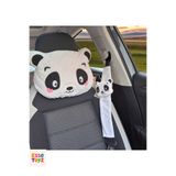 Mellito Neşeli Panda Araba Yastığı ve Emniyet Kemeri Kılıfı İkili Set