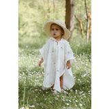 MELLS BABY Organik %100 Pamuk Müslin Kapüşonlu Plaj Çocuk Bebek Panço Bornoz Banyo Havlu
