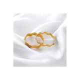 MELLS TAKI 3’lu Kuyum Model Işçilik Zikzak Kıvrımlı Ajda Bilezik 19cm 316l Paslanmaz Çelik Gold Bilezik