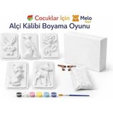 Melo Toys Eğitici Alçı Kalıbı Boyama Seti - Yaratıcı Sanat ve El Becerisi Oyunu Unisex Aile ile Oynanabilir