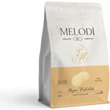 Melodi Çikolata Beyaz Pul Çikolata %28 2,5 kg