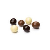 Melodi Çikolata Mini Kahveli Draje Mix, 500 gr, Beyaz-Bitter-Sütlü Çikolata