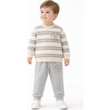Melodi Kids Erkek Çocuk Mevsimlik Alt Üst Takım Eşofman - 5-6 Y - Gri