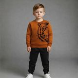 Melodi Kids Erkek Çocuk Mevsimlik Alt Üst Takım Eşofman - 5-6 Y - Siyah - Kahverengi