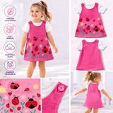 Melodi Kids Kız Bebek 2 Parça Elbise - 18 Ay - Pembe