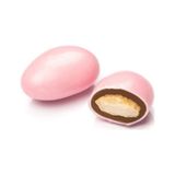 Melodi Pembe Renkli Badem Şekeri 500 gr Doğal Vanilya Aromalı Çikolata Kaplı Atıştırmalık