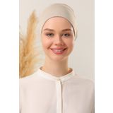 Melodi Scarf Dikişsiz Penye Bone Bej
