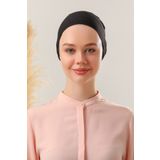 Melodi Scarf Dikişsiz Penye Bone Siyah