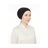 Melodi Scarf Fileli Dikişsiz Çapraz Bone Siyah
