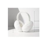 Melodi Scarf Kadın Soğuktan Koruyucu Soft Peluş Kışlık Kulaklık Kulak Isıtıcı Beyaz