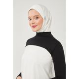 Melodi Scarf Kadın Tesettür Balıkçı Yakalı Boyunluklu Kolluk - Siyah - Siyah - Standart