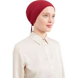 Melodi Scarf Kadın Tesettür Dikişsiz Penye Bone Bordo - Standart