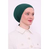 Melodi Scarf Kadın Tesettür Dikişsiz Penye Bone Zümrüt Yeşili - Standart