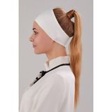 Melodi Scarf Kadın Tesettür Dikişsiz Silikonlu Kaymaz Bandana Spor Bone Ekru - Ekru - Ekru - Standart