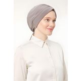 Melodi Scarf Kadın Tesettür Dubai Arkadan Bağlamalı Bone Şal Vizon