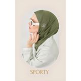 Melodi Scarf Kadın Tesettür Hijab Deniz Havuz Spor Uyumlu Bone Haki