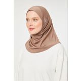 Melodi Scarf Kadın Tesettür Hijab Deniz Havuz Spor Uyumlu Bone Sütlü Kahve