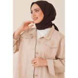 Melodi Scarf Kadın Tesettür Mio Caz Eşarp Hijab Kahverengi KAhverengi