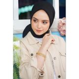 Melodi Scarf Kadın Tesettür Mio Caz Eşarp Hijab Siyah Siyah
