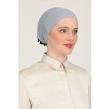 Melodi Scarf Kadın Tesettür Parisien Tüllü Climafit Likralı Nefes Alan Parizyen Dikişsiz Bone Gri